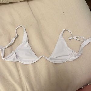 white bathing suit top